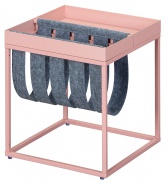 Odkládací stolek Hayes - růžová/šedá