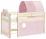 Vyvýšená postel s doplňky Fairy - dub světlý/růžová