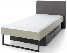 Studentská postel 90x200cm s úložným prostorem Raquel - zelená/černá/šedá