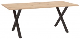 Jídelní stůl Asymetric - dub artisan/černá