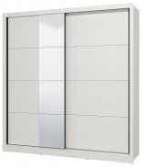 Posuvná šatní skříň se zrcadlem 205 Gally - bílá