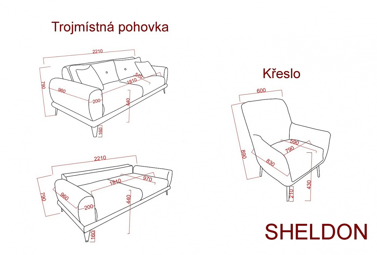 Křeslo sheldon - béžová.

 

Kostra křesla je vyrobena z vysoce kvalitního lamina a kovu, zatímco polstrování je tvořeno z pěny hustoty 28.

 

Rozměry křesla Sheldon jsou 60x89x83cm (š, v, h).

 

Veškeré produkty z kolekce Sheldon naleznete níže v souvisejících produktech.


Barva na fotografii se může lehce lišit oproti reálnému výrobku. Příčinou může být zobrazování barev monitoru či různé nasvícení výrobků při focení.